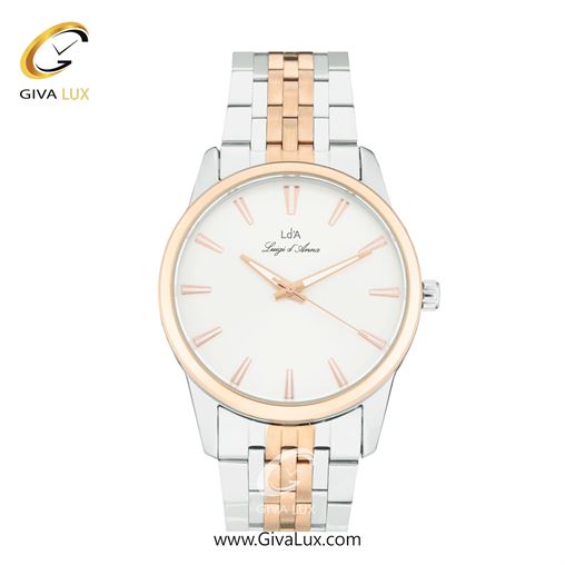 ساعت مچی اورجینال زنانه LdA | لوئیجی د آنا | Luigi d'Ana رزگلد-نقره ای | نقره ای-رزگلد| کرم| کد رفرنس 2483